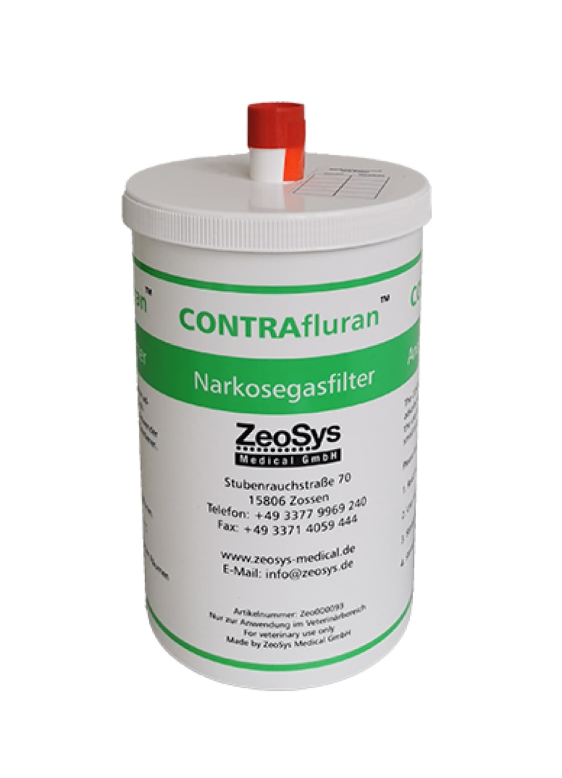 CONTRAfluran Aktivkohle- Narkosegasfilter