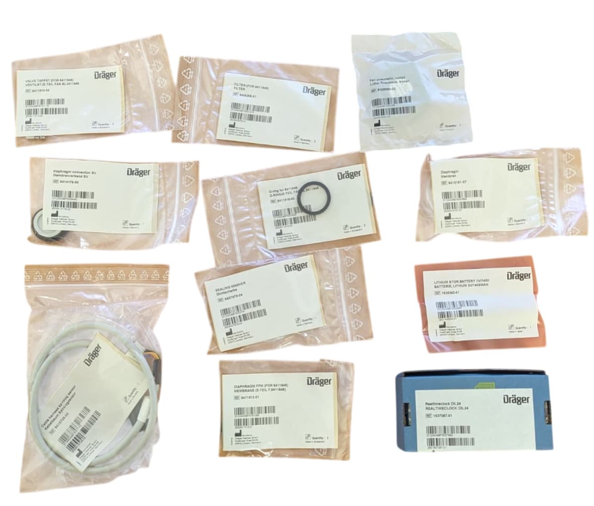 Dräger MX08227-06 – Gas inlet FAS 6-Year Service Kit (Evita XL / Evita 4 / Evita 2 Dura)