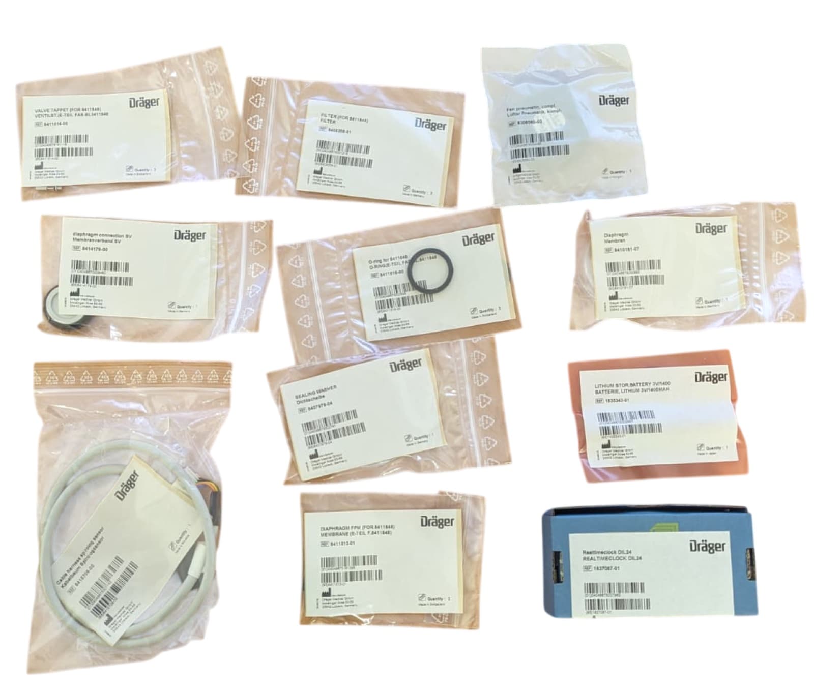 Dräger MX08227-06 – Gas inlet FAS 6-Year Service Kit (Evita XL / Evita 4 / Evita 2 Dura)