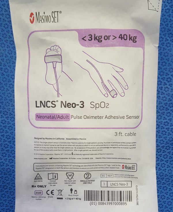 Masimo LNCS Neo-3 SpO²-Klebesensor f. Neugeborene o. Erwachsene