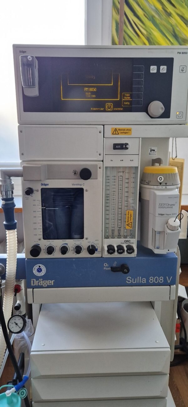 Dräger Sulla 808V (blau) Inhalations - Narkosegerät mit Cosy Kreissystem und PM 8050 – Bild 1