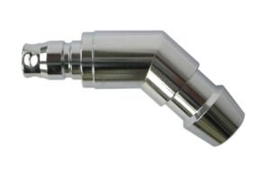 Narkosegas Absaug Stecker "AGFS" mit Schlauchanschluss, gewinkelt