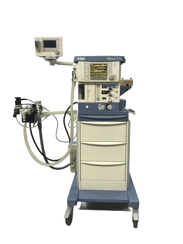 Refurbished Dräger Fabius Tiro Narkosegerät mit Fahrgestell von BelaMed