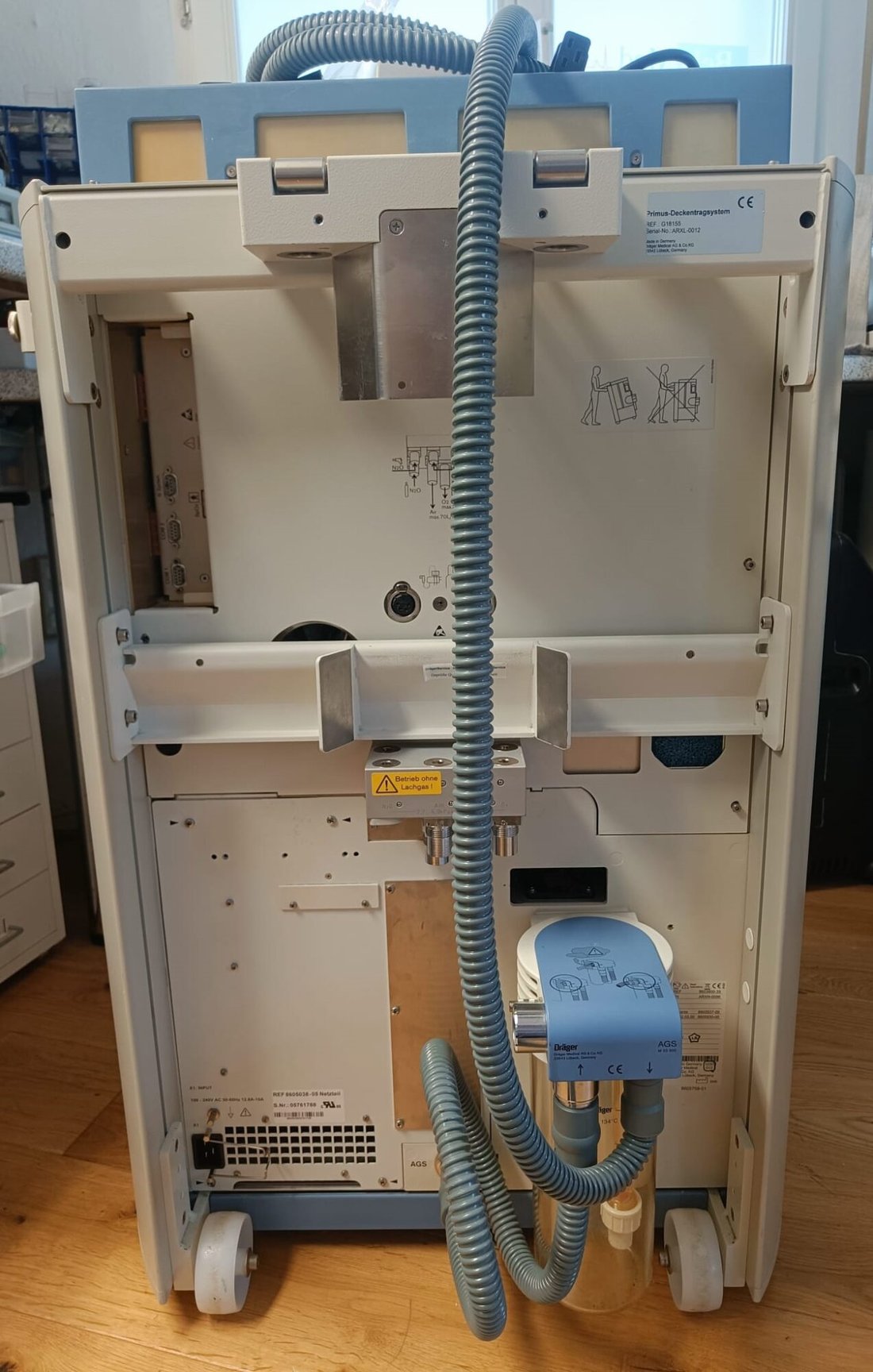 Dräger Primus Wandgerät – nicht funktionsfähig (Ersatzteilspender / Reparatur) – Bild 2