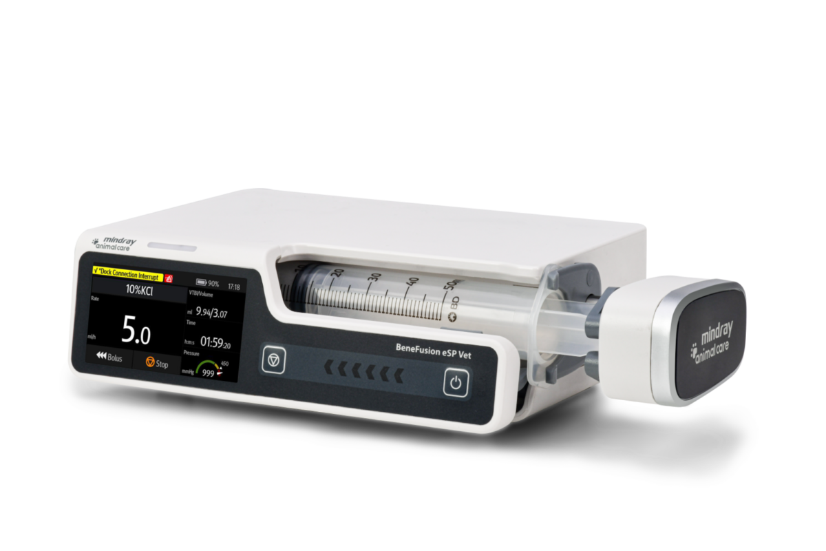 „Mindray BeneFusion eSP Vet Spritzenpumpe – Frontansicht“