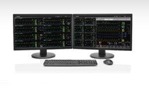 „BeneVision CMS Vet – Mehrbett-Übersicht mit Monitor- und Infusionsdaten“