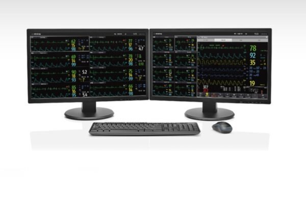 Mindray BeneVision CMS Vet „BeneVision CMS Vet – Mehrbett-Übersicht mit Monitor- und Infusionsdaten“