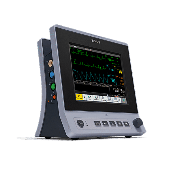 X8-Left Edan X12 Vet Veterinär-Patientenmonitor 12,1-Zoll – Frontansicht