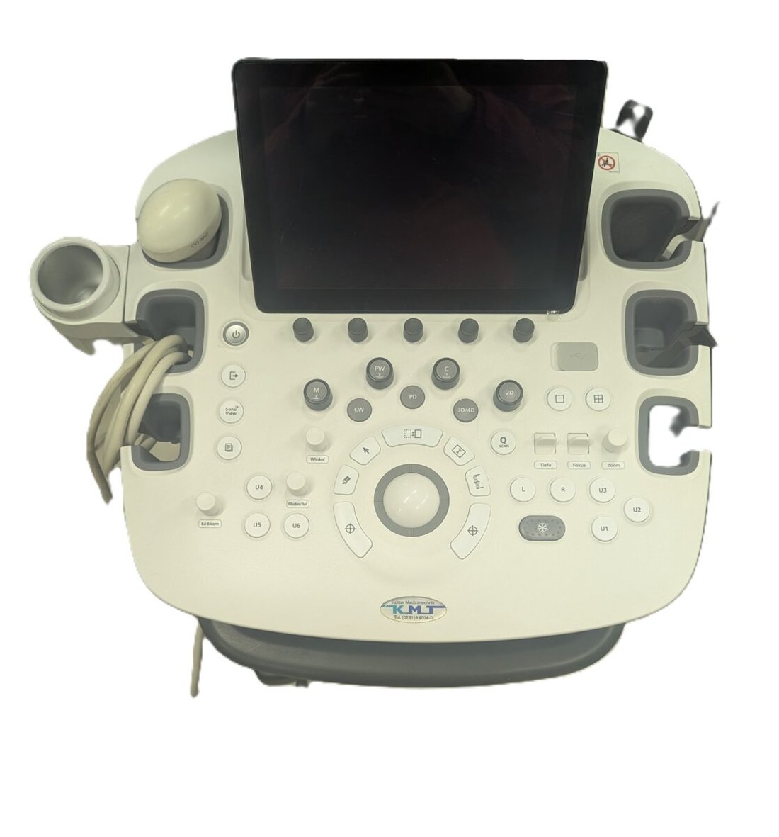 Ultraschallarbeitsplatz mit USS-HS6NL40/DE – Bedienoberfläche